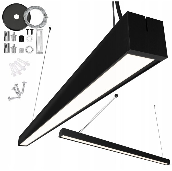 LED Lampadario su cavo LED/44W/230V 6000K 120 cm nero