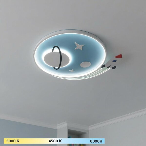 Brilagi -LED Plafoniera LED per bambini STARSHIP LED/64W/230V 3000/4500/6000K blu