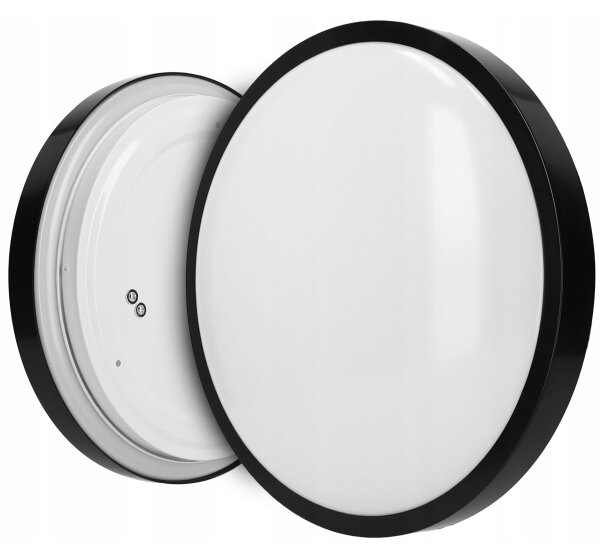 Plafoniera 2xE27/40W/230V diametro 29,5 cm nero
