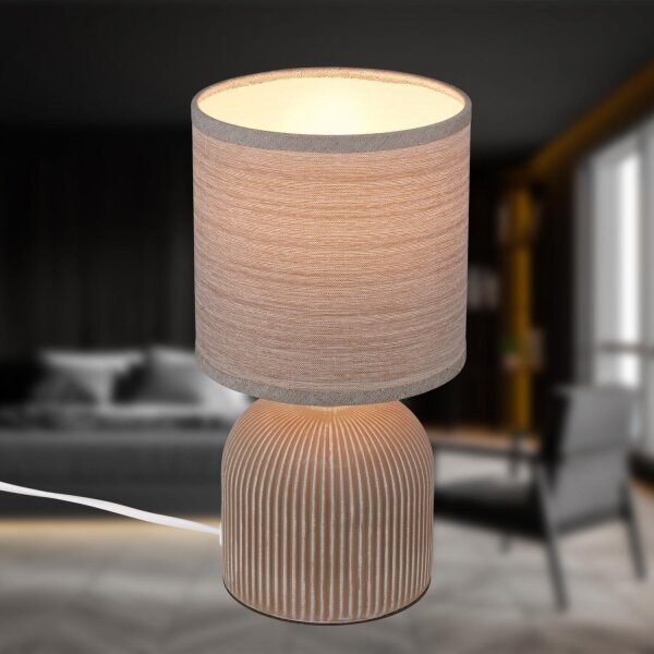 Brilo - Lampada da tavolo INO 1xE14/10W/230V marrone