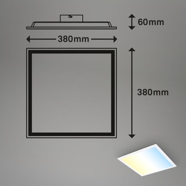 Brilo - Plafoniera LED dimmerabile LED/21W/230V 38x38 cm bianca