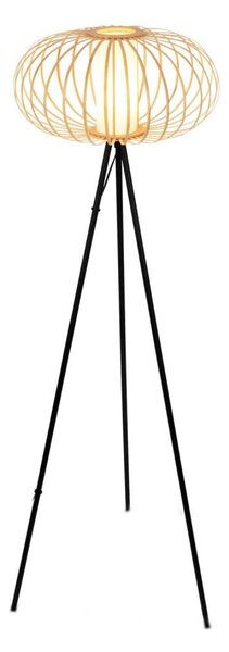 Briloner 1759011 - Lampada da terra 1xE27/10W/230V bambù/nera