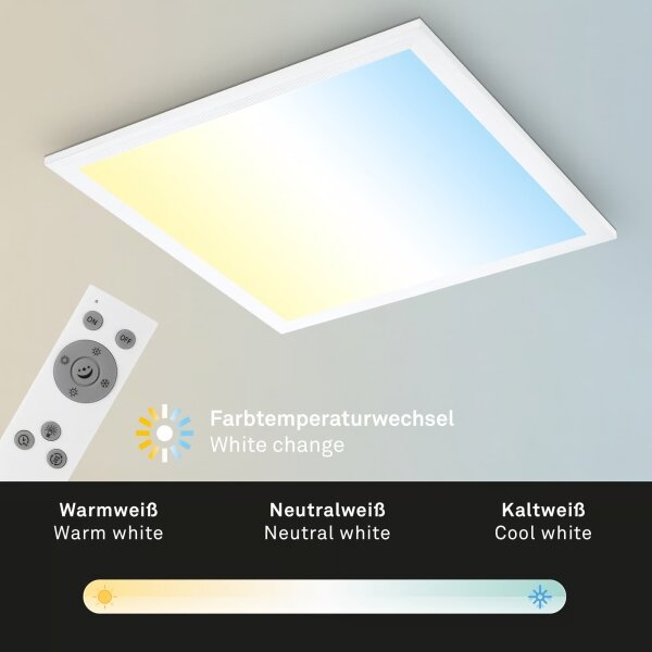 Brilo - Plafoniera LED dimmerabile LED/21W/230V 38x38 cm bianca