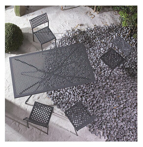 Set 2 sedie da giardino impilabili LOLA 1 in acciaio pre-zincata Verniciatura poliestere , 46x58xh84 cm, peso 5.9 kg, prodotto in italia, 100 x 100 riciclabile