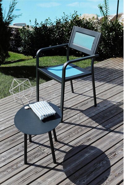 Set 2 sedie da giardino impilabili DORIO 2 in acciaio pre-zincata Verniciatura poliestere, 66x56xh97 cm, peso 6,3 kg, prodotto in italia, 100 x 100 riciclabile