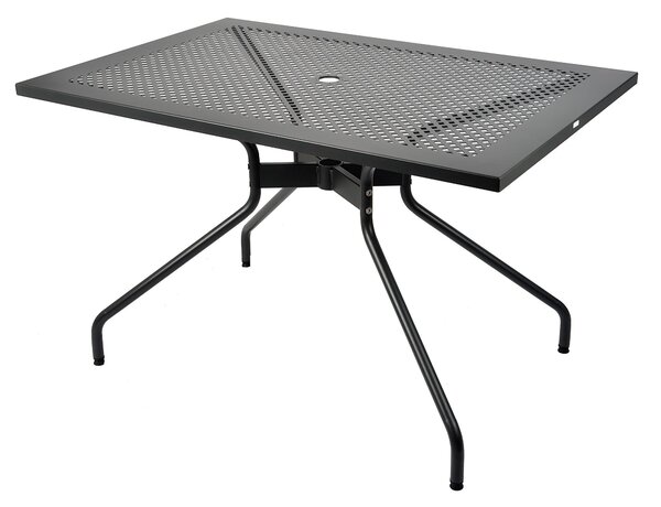 Tavolo Da Giardino Allungabile Estate 120 -da 120 a 160 cm Dimensioni 120x80xh75 cm - Peso 19,4 kg struttura in acciaio trattato antiruggine 100x100 riciclabile colore grigio antracite