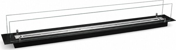 Divina Fire Bruciatore per Camino a Bioetanolo da Incasso con Vetri Biocamino da 150 cm - DF1500V