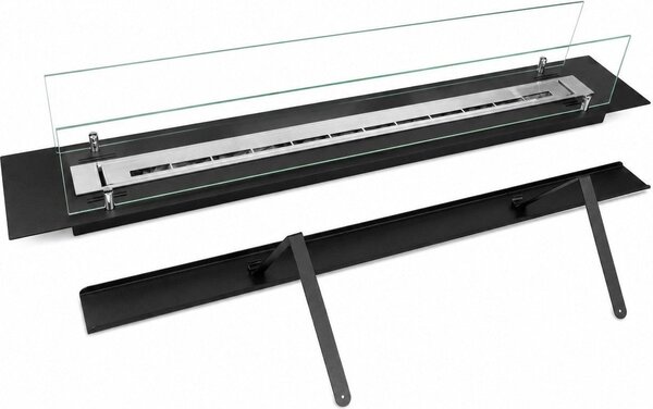 Divina Fire Bruciatore per Camino a Bioetanolo da Incasso con Vetri Biocamino da 150 cm - DF1500V