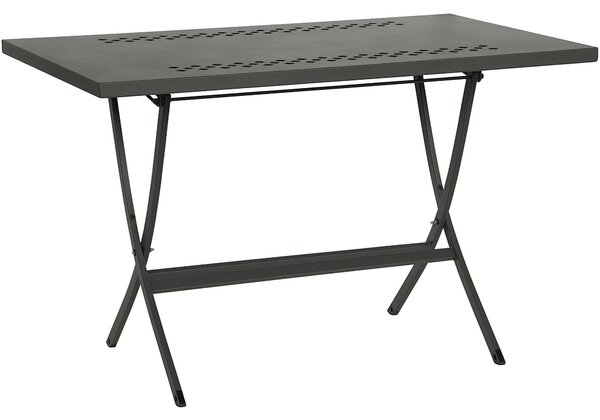 Tavolo Da Giardino richiudibile Hermes 80 Dimensioni 80x80xh75 cm - Peso 12 kg struttura in acciaio con piano in lamiera Forata trattato antiruggine 100x100riciclabile colore grigio antracite