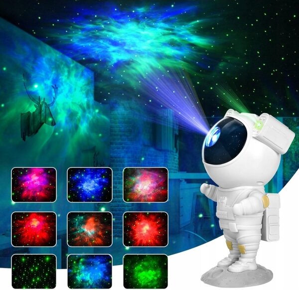 Proiettore LED RGB LED/5W/5V astronauta + telecomando