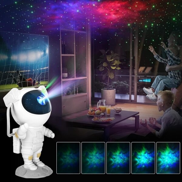 Proiettore LED RGB LED/5W/5V astronauta + telecomando