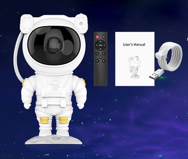 Proiettore LED RGB LED/5W/5V astronauta + telecomando