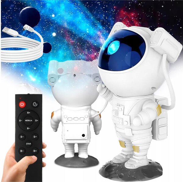 Proiettore LED RGB LED/5W/5V astronauta + telecomando