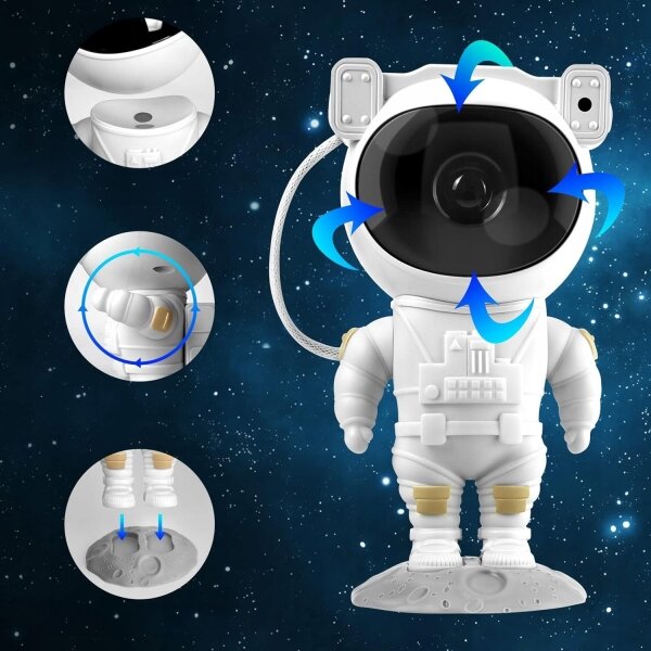Proiettore LED RGB LED/5W/5V astronauta + telecomando