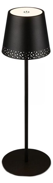 Brilo - Lampada da tavolo ricaricabile LED a sfioramento KIKI LED/2,6W/5V IP44 2600 mAh nera