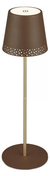 Brilo - Lampada da tavolo LED ricaricabile a sfioramento KIKI LED/2,6W/5V IP44 2600 mAh marrone
