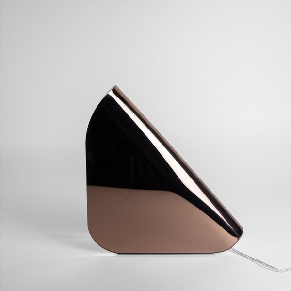 Lampada da tavolo in cristallo acrilico SHELL Media 35x8xhh35 cm Lampada E14 40 W con filo plexiglas finitura Bronzo