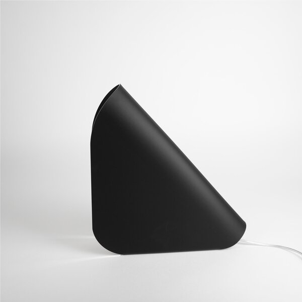 Lampada da tavolo in cristallo acrilico SHELL Media 35x8xhh35 cm Lampada E14 40 W con filo plexiglas finitura nero satinato