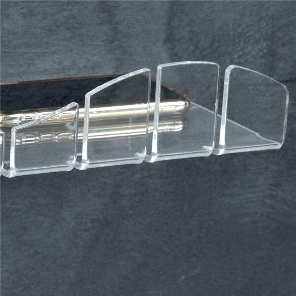 Mensola in cristallo acrilico trasparente portachiavi KEYHOLDER SHELF 30x20xh12 cm -Spessore 5 mm da in cristallo acrilico trasparente