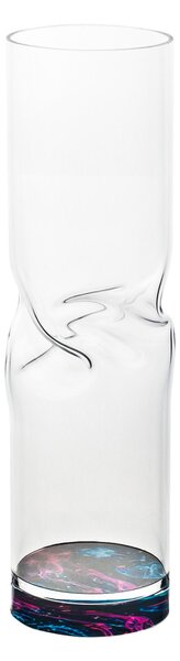 Vaso Portafiori di arredo in cristallo acrilico Bloom Small diametro 7xh25 cm contenitore trasparente incolore, spessore 5 mm
