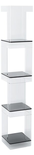 Libreria in cristallo acrilico design moderno 26x26x h150 cm, peso 9,88 Kg, design moderno e minimal, in cristallo acrilico Fum�