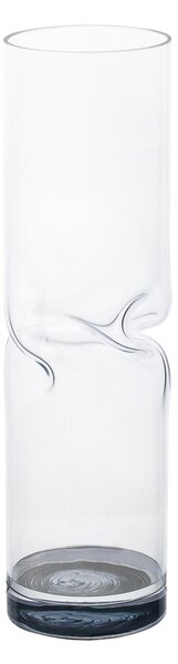 Vaso Portafiori di arredo in cristallo acrilico Bloom Small diametro 7xh25 cm contenitore trasparente incolore, spessore 5 mm