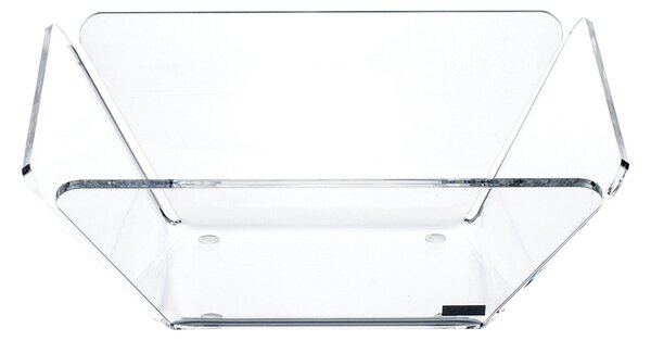 Cestino pane like water trasparente incolore, dimensioni 21x21xH7,5 cm, peso 0,25 kg, spessore 5 mm colore trasparente