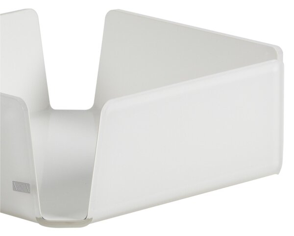 Portatovaglioli Orizzontale in Plexi Medio LIKE WATER 18,5x18,5xh6 cm bicolore Bianco