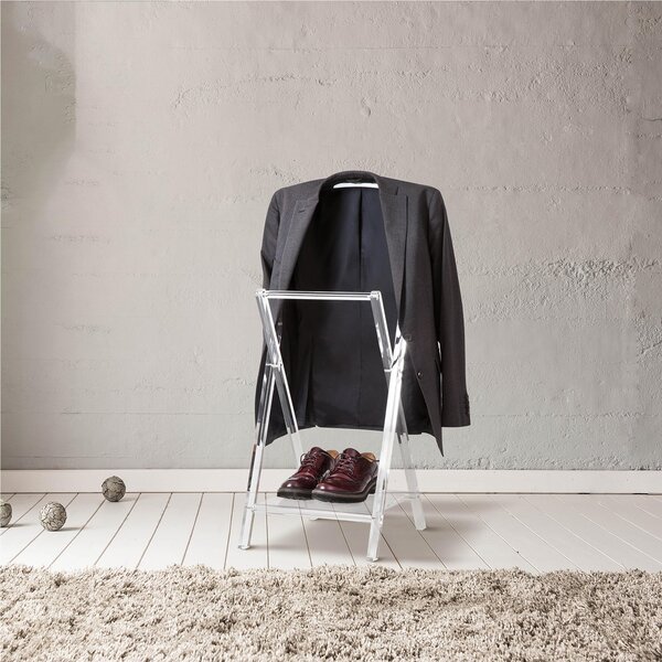 Servomuto in cristallo acrilico richiudibile solido e salvaspazio dimensioni 40x40xh103 cm ICS spessore 20 mm