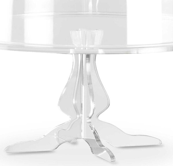Alzata per Torte tortiera Grande In Plexi Trasparente LIKE WATER �34,5x37h in cristallo acrilico protegge i dolci trasparente