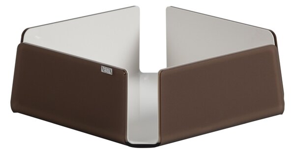 Portatovaglioli Orizzontale in Plexi Medio LIKE WATER 18,5x18,5xh6 cm bicolore marrone Satinato