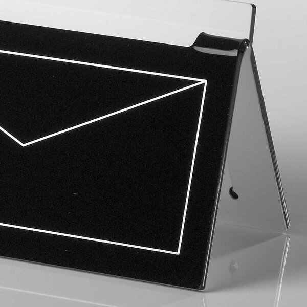 Portaposta da scrivania 21x10,5xh11cm EXPRESS tagliato al laser nero