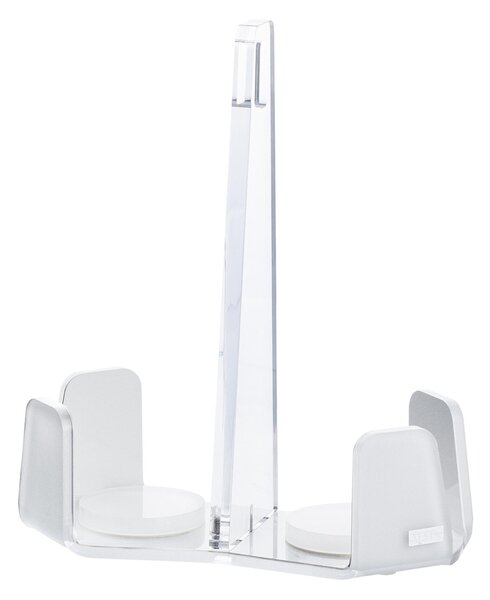 Porta bicchieri caffe' doppio bianco mono satinato, dimensioni 14,8x8,5xH18 cm, spessore 5 mm bianco satinato