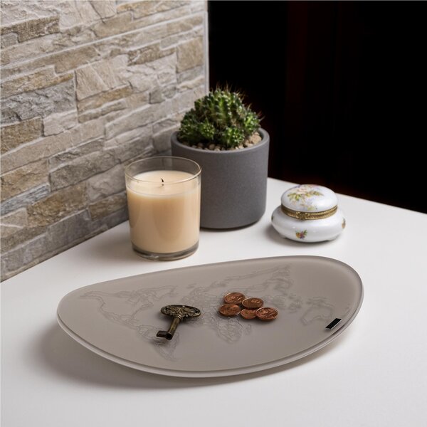 Vuotatasche global thinking taupe satin white, spessore 5 mm