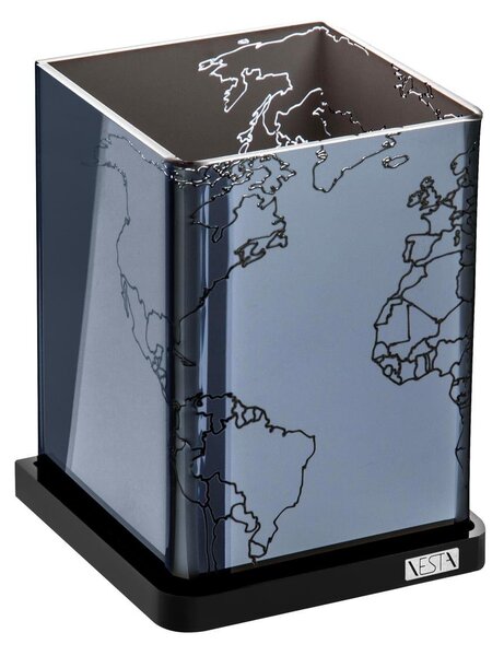 PORTAPENNE ALPHABET GLOBAL THINKING, 13.4x10H10 cm, colore Grigio