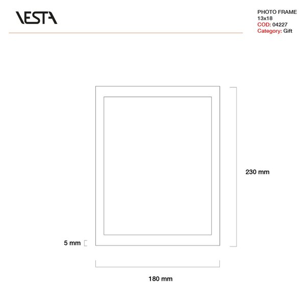 Portafoto photo medio ETHNIC DECOR dimensioni 29x6,5xh22 cm, - Per Foto 13x18 cm spessore 5 mm