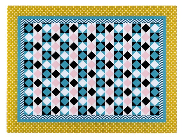 Tovaglietta da colazione rigida set 2 Pezzi in cristallo acrilico MODERN DECOR 40x30 cristallo acrilico rigido stampato