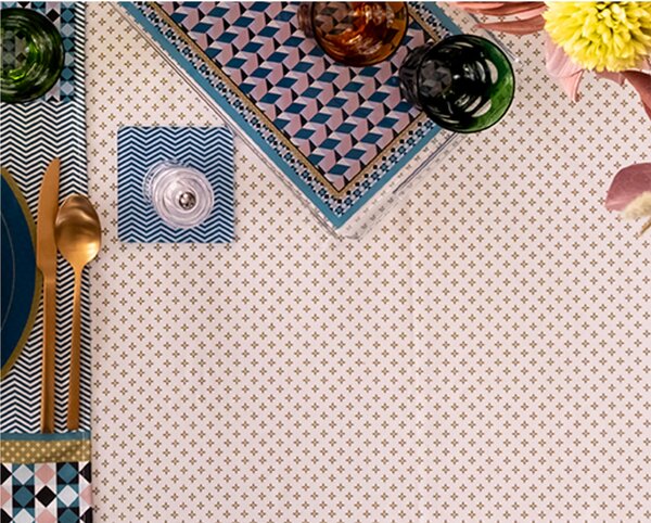 Tovaglia in cotone Stampato MODER DECOR 180x140 cm (Adatta x tavoli da 6-8 persone) cotone stampato con trattamento anti macchia e antigoccia