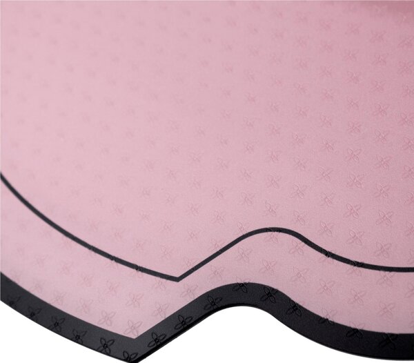 Sottopiatti Modello Imperiale set 2 Pezzi in cristallo acrilico MODERN DECOR 37x33 spessore 2 mm cristallo acrilico colore cipria