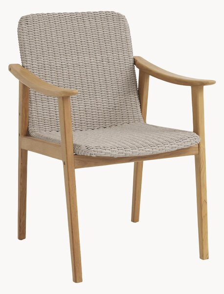 Sedia da giardino in legno di teak con braccioli Honolulu
