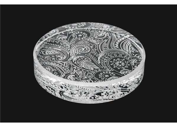 FERMACARTE RAM ARCTIC FLOWER TRASPAR, 12.1x12.1H4.8 cm, colore Trasparente