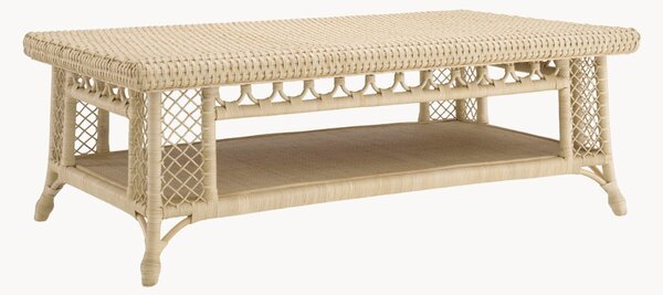 Tavolino da salotto in rattan con ripiano Saba