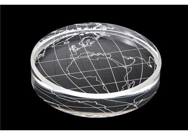 FERMACARTE RAM GLOBAL THINKING TRASPAR, 12.1x12.1H4.8 cm, plexiglass Trasparente