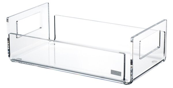 Cassetta Vassoietto Frutta in plexi Trasparente LIKE WATER 20x12xh5 cm per servire snack, aperitivi e pasticcini