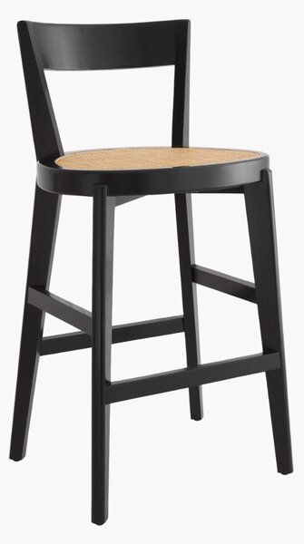 Sedia da bar in legno di Mindi con seduta in rattan Alvear