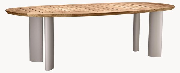 Tavolo ovale da giardino con piano in legno di teak Free From, 259 x 110 cm