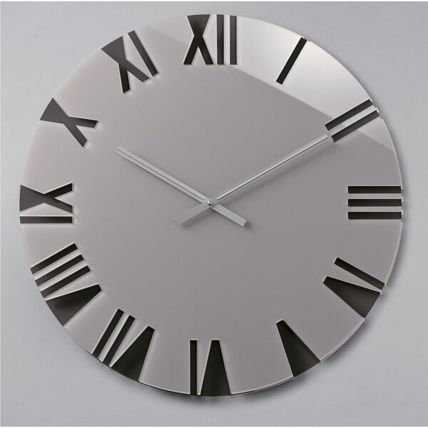 Orologio da parete movimento al quarzo ROMA Small �42x2,5 in plexigas bicolore Tortora