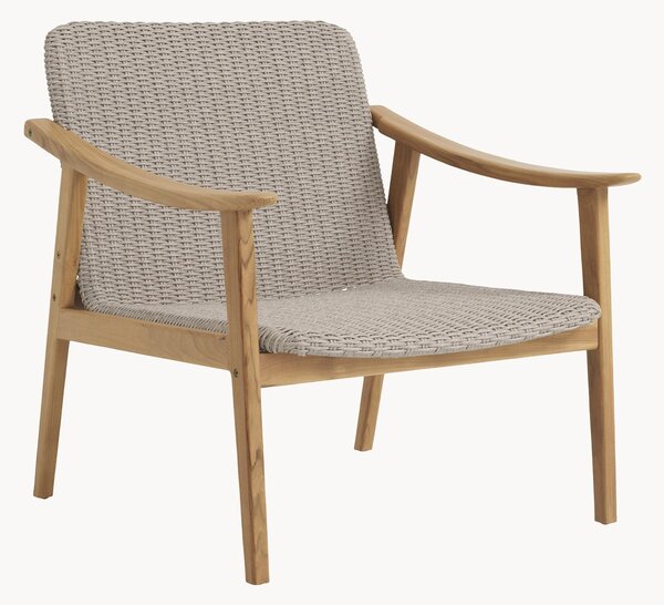 Sedia con braccioli da giardino in legno di teak Honolulu