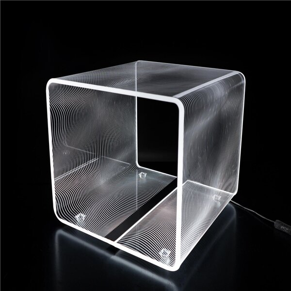 Tavolino lampada Luminoso solid large FLOTS, dimensioni 37,5x37,5xH37,5 cm, spessore 10 mm