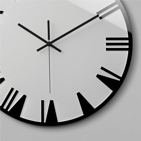 Orologio da parete movimento al quarzo ROMA Big �60x2,5 in plexigas bicolore Bianco
